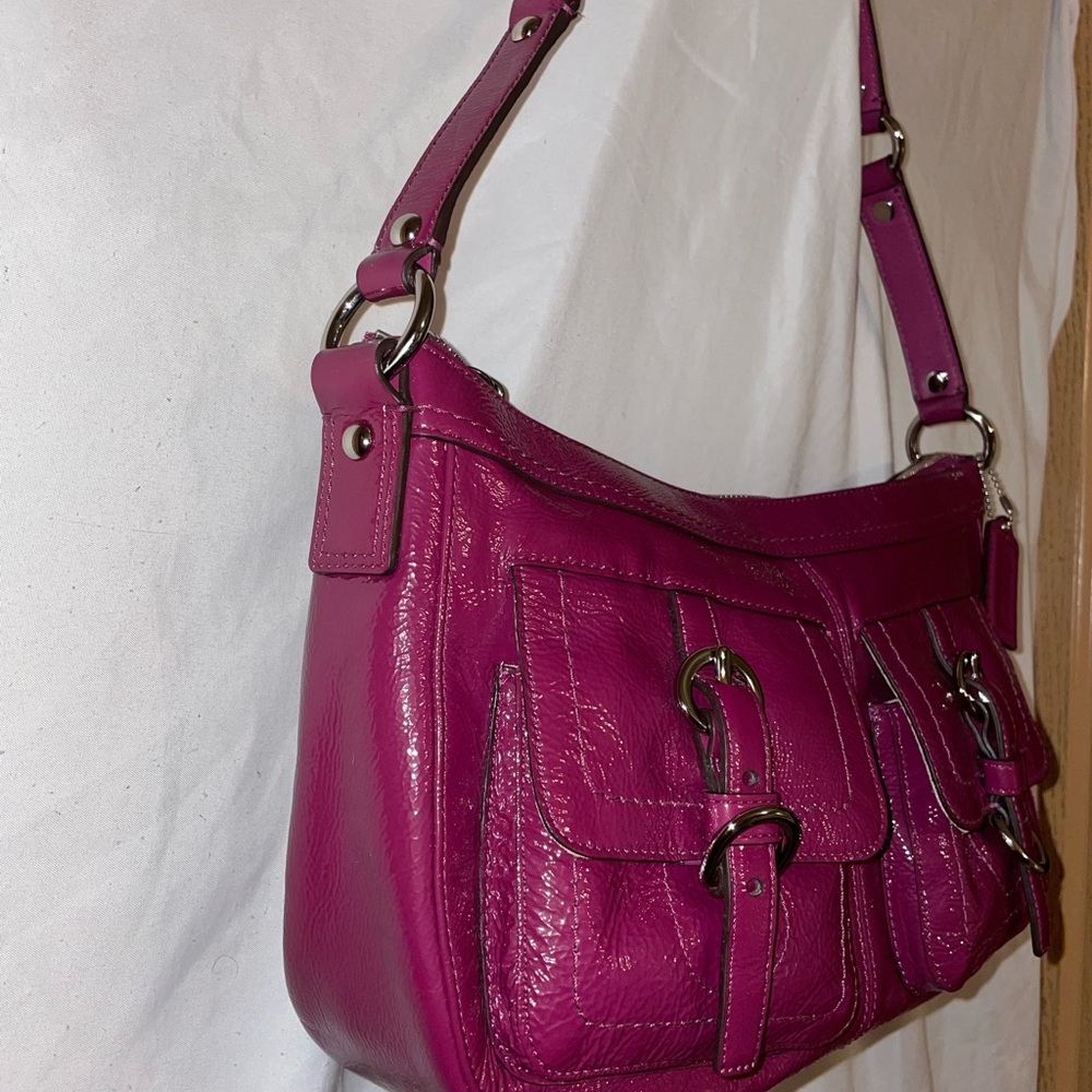 COACH Medium Raspberry Hobo Bag - Picture 3 of 9